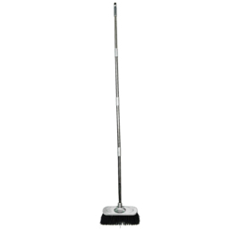 Gr8 Garden Stainless Steel Hard Bristle Sweeping Broom with Handle - thumbnail 1