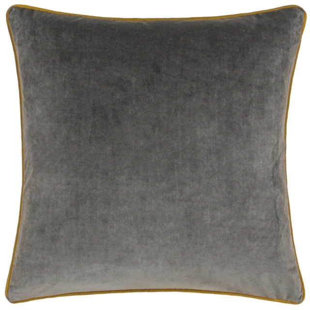 Paoletti Meridian Charcoal Moss Velvet Cushion - image 1