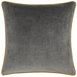 Paoletti Meridian Charcoal Moss Velvet Cushion