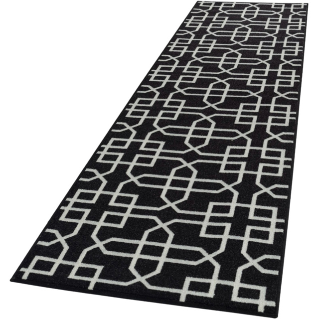 Smart Living Siam Black and Cream Non-Slip Mat with Gel Backing 80 x 150cm - image 1