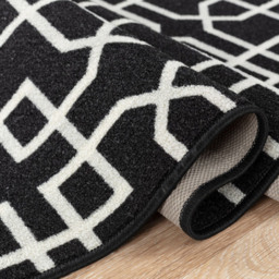 Smart Living Siam Black and Cream Non-Slip Mat with Gel Backing 80 x 150cm - thumbnail 4