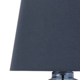 Aven Blue Ribbed Glass Table Lamp - thumbnail 4