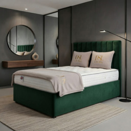 DS Living Aether Green Super King Size Plush Velvet Divan Bed - thumbnail 3