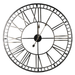 Opulence Round Black and Gold Roman Numeral Wall Clock 70cm