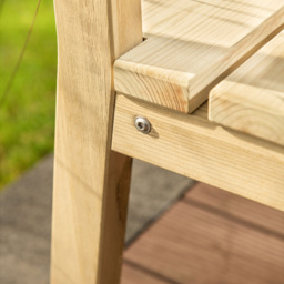 AMATA Ungurs Green Wooden Straight Garden Bench - thumbnail 3