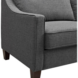 Dorel Luke 3 Seater Grey Linen Sofa - thumbnail 4
