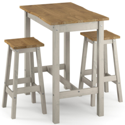 Core Products Corona 2 Seater High Breakfast Table Set Grey - thumbnail 2