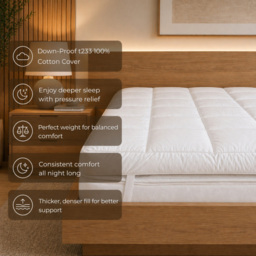 MHG Living Single Duck Feather Mattress Topper - thumbnail 4