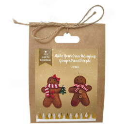 All I Want For Christmas Brown Make Your Own Hanging Gingerbread People Kit - thumbnail 1