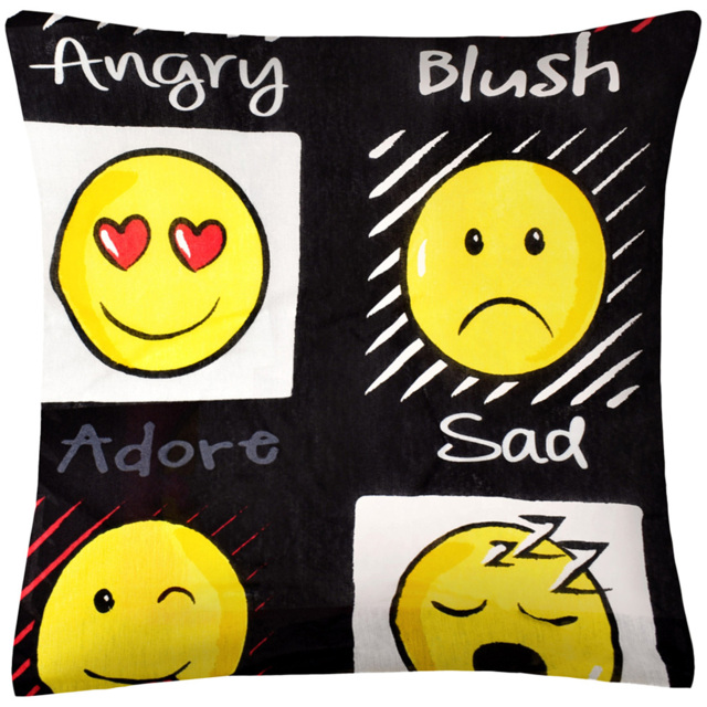Velosso Expressions Black Filled Cushion 43 x 43cm 2 Pack - image 1