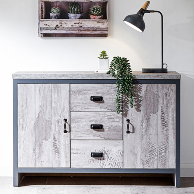 GFW Boston 2 Door 3 Drawer Grey Sideboard - image 1