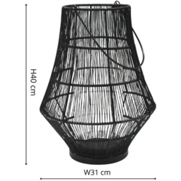 Ivyline Portofino Black Curve Wirework Lantern - thumbnail 3