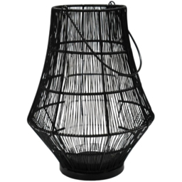 Ivyline Portofino Black Curve Wirework Lantern - thumbnail 1