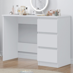 FWStyle Stora 3 Drawer Matt White Dressing Table