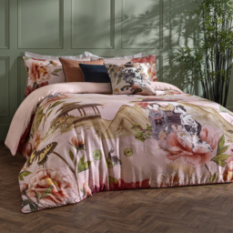 Paoletti Geisha Blush Super King Size Cotton Duvet Set
