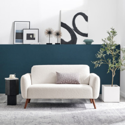 Furniturebox Terry 2 Seater White Boucle Sofa - thumbnail 4