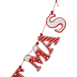 Candy Cane Lane Red and White Merry Christmas Garland 130cm - thumbnail 3
