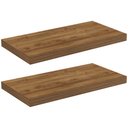 Homebase 60cm Mango Wood Effect Floating Shelf 2 Pack - thumbnail 1