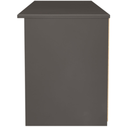 Crowndale Bora Single Drawer 5 Shelf Gold Craft Oak and Graphite Wide TV Unit Ready Assembled - thumbnail 3