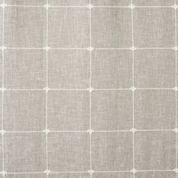 Divante Salcombe Linen Check Eyelet Curtain Natural 228 x 228cm - thumbnail 3