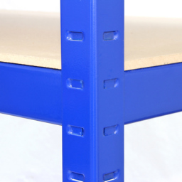 MonsterShop T-Rax 5 Shelf Blue Corner Shelving Rack 90cm Set of 3 - thumbnail 4