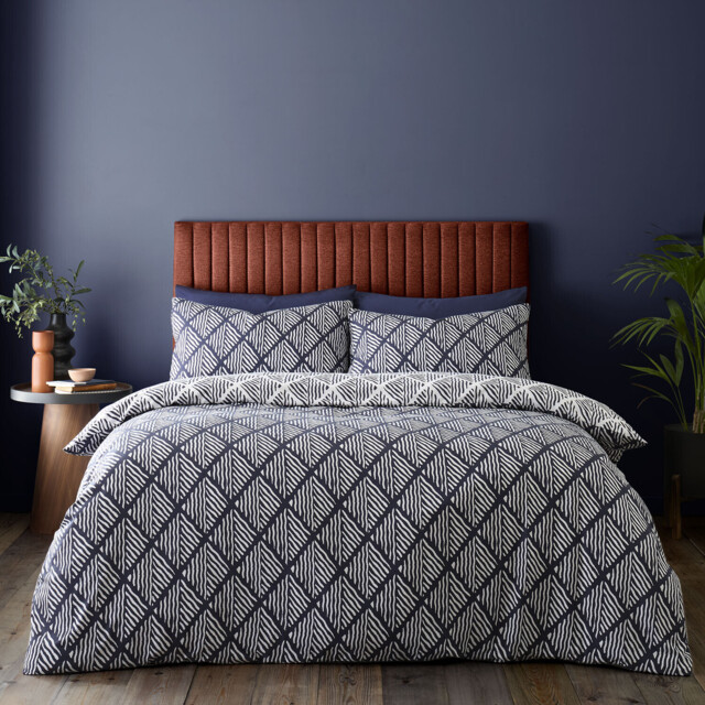 Artemis Navy Double Reversible Duvet Set - image 1
