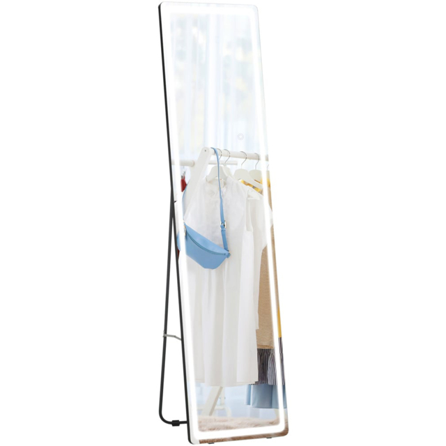 Portland Aluminium frame Full Length LED Floor Mirror with Remote Control 160 x 40cm - image 1