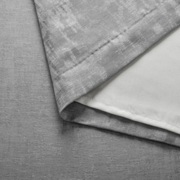 Alan Symonds Eswic Marble Effect Jacquard Ring Top Eyelet Curtains Silver 117 x 137cm - thumbnail 3