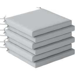 Outsunny Light Grey Seat Cushion with Machine Washable Cover 6 Pack