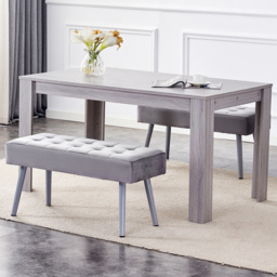 Kosy Koala 4 Seater Dining Set with Bench Grey Velvet
