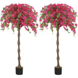 Portland Set of 2 Purple and Red Murraya Decorative Artificial Plant in Pot - thumbnail 1