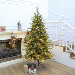 Super Pre Lit Vermont Fir Tree Green - thumbnail 2