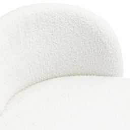 Living and Home White Teddy Fleece Dressing Table Stool - thumbnail 4
