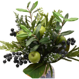 The Seasonal Gift Co Vase with Faux Olives and Apples Christmas Foliage 46cm - thumbnail 3