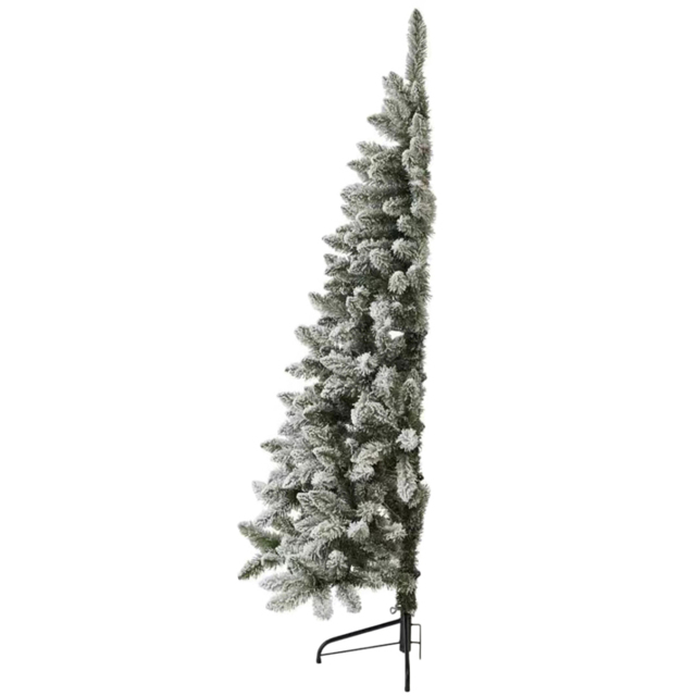 Snow Half Flocked Artificial Christmas Tree 7ft - image 1