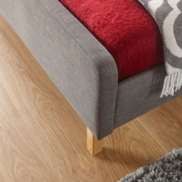 Home Source Ashbourne Grey Small Double Bed Frame - thumbnail 4
