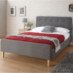 Home Source Ashbourne Grey Small Double Bed Frame