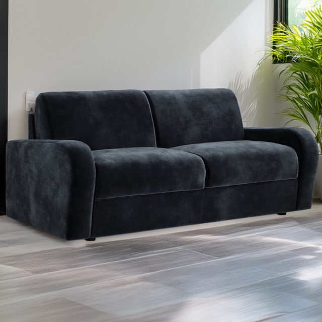 Jay-Be Deco 3 Seater Luxe Velvet Charcoal Sofa Bed with e-Sprung Mattress - image 1