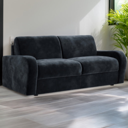 Jay-Be Deco 3 Seater Luxe Velvet Charcoal Sofa Bed with e-Sprung Mattress