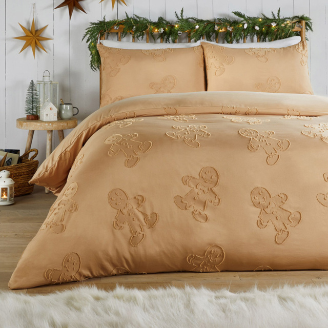 Duvet Day Gingerbread Tufted Soft Touch King Size Reversible Duvet Set - image 1