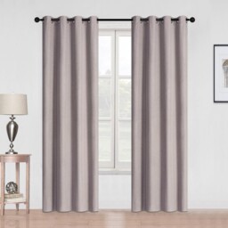 Divante Faux Linen Blackout Panel Curtain Natural 137 x 213cm