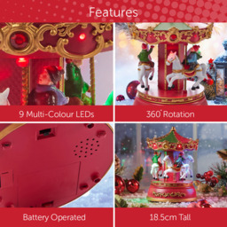 The Christmas Workshop Classic Carols LED Carousel Decoration - thumbnail 3