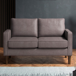Bexhill Grey Faux Leather 2 Seater Sofa
