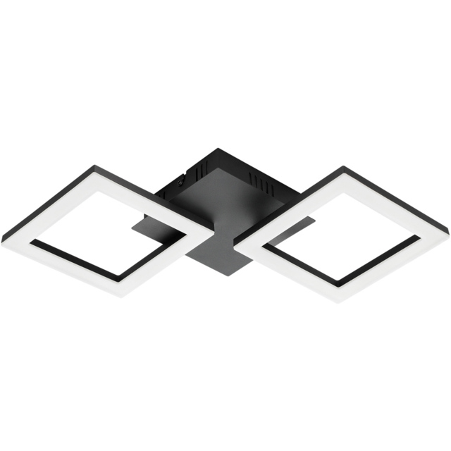 EGLO Paranday-Z Black Smart Control Colour Changing Ceiling Light 47cm - image 1