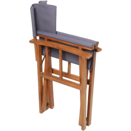 Charles Bentley Set of 2 Grey Directors Chair - thumbnail 4