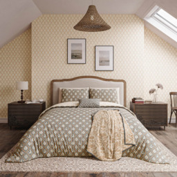 Helena Springfield Woodland Trellis Graphite and Copper Single Duvet Set