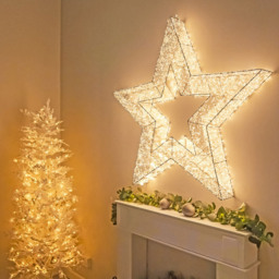 The Christmas Centre 10000 Warm White Micro LED Gold Light-Up Star 3.1ft - thumbnail 4