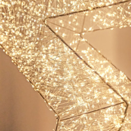 The Christmas Centre 10000 Warm White Micro LED Gold Light-Up Star 3.1ft - thumbnail 2
