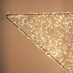 The Christmas Centre 10000 Warm White Micro LED Gold Light-Up Star 3.1ft - thumbnail 3