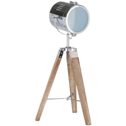Spotlight Wooden Tripod Table Lamp